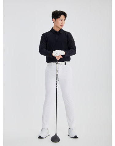 남성 골프 고신축 이중직 레귤러핏 팬츠 VMPTO902_OW
