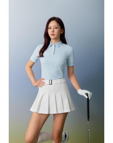 여성 여성 골지반팔 티셔츠 (ON) VOTSP474_LL