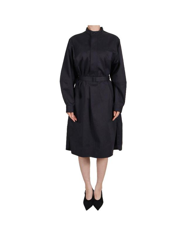 르메르 르메르 26SS 여성 리케트 새틴 원피스 잉크블루 DR1133 LF1207 780 착용컷