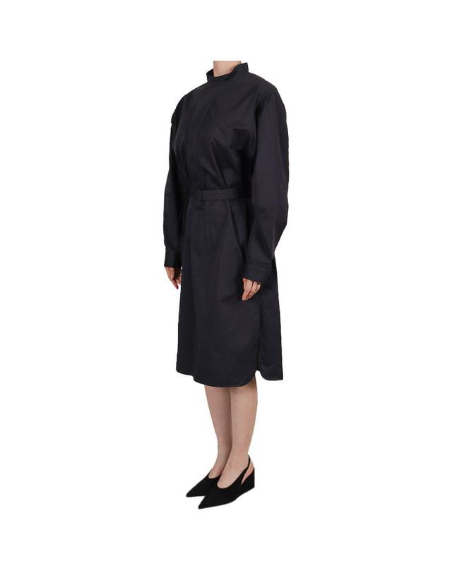 르메르 르메르 26SS 여성 리케트 새틴 원피스 잉크블루 DR1133 LF1207 780 착용컷