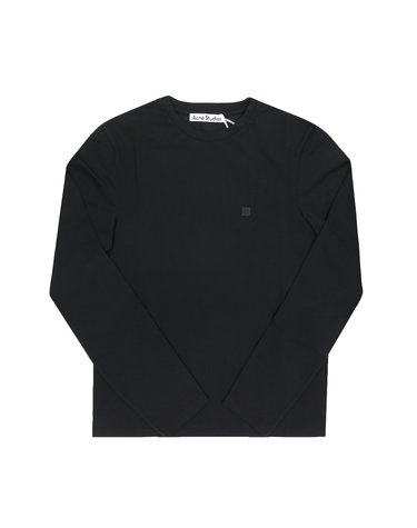 아크네스튜디오 CL0311 BLACK (900) 페이스 로고 패치 공용 긴팔티