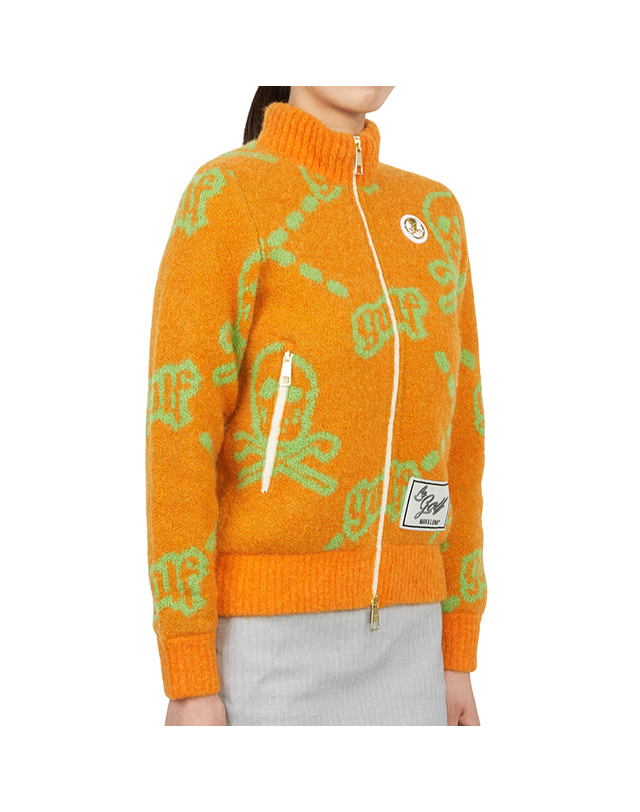 마크앤로나 마크앤로나 [골프] 룰러 스톰 프로텍션 자카드 MLW 2D AD14 ORANGE 여자 모헤어 울 패딩 자켓 착용컷