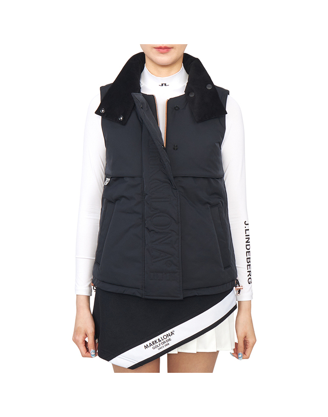 마크앤로나 마크앤로나 골프웨어 여성 패딩 조끼 MCW 4C AD51 BLACK 착용컷