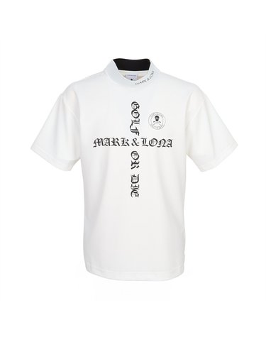 마크앤로나 스크래치 골프웨어 남성 모크넥 반팔티셔츠 MLM 6A AA07 WHITE