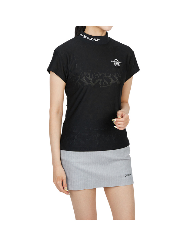 마크앤로나 마크앤로나 골프웨어 여성 반팔티셔츠 MLW 5A AA03 BLACK 착용컷
