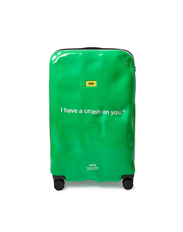 크래쉬 배기지 크래쉬배기지 크래쉬배기지 X MSGM 라지 그린 31인치 CBG-2SLU401-35 착용컷
