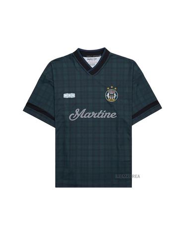 [마틴로즈] SS25 남성 스트라이프 무늬 티셔츠 179JT11024 BLACK TARTAN