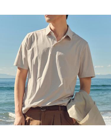 Cool&Dry 카라티 베이지_OLS1T1TS203I1