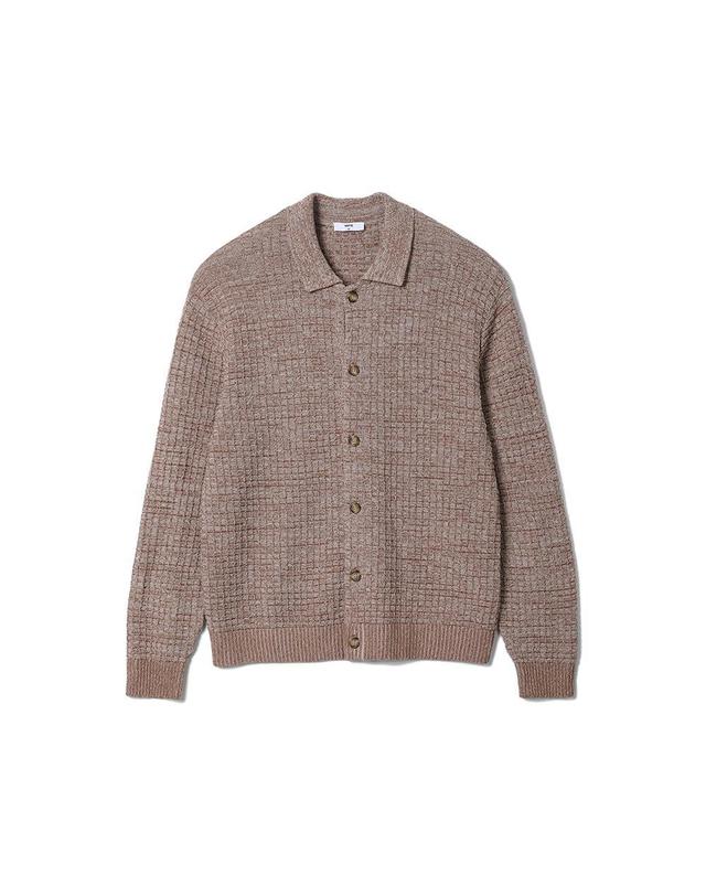 노티그 린넨혼방 니트 T 가디건 브라운_OKG3SWNT102W1 착용컷