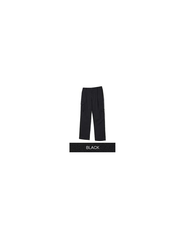 노티그 코튼혼방 카고팬츠 블랙_OKW3PTLP105K1 착용컷