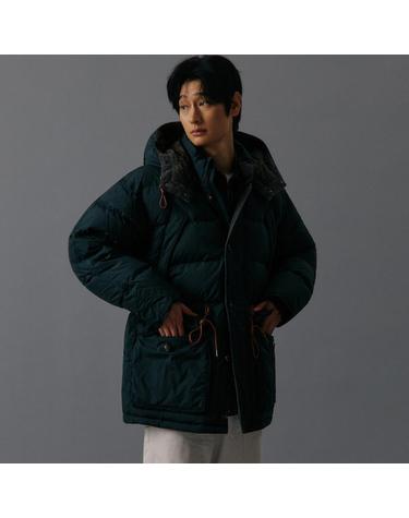 중기장 후드 덕다운 점퍼 카키_OLW1JPFI121KK