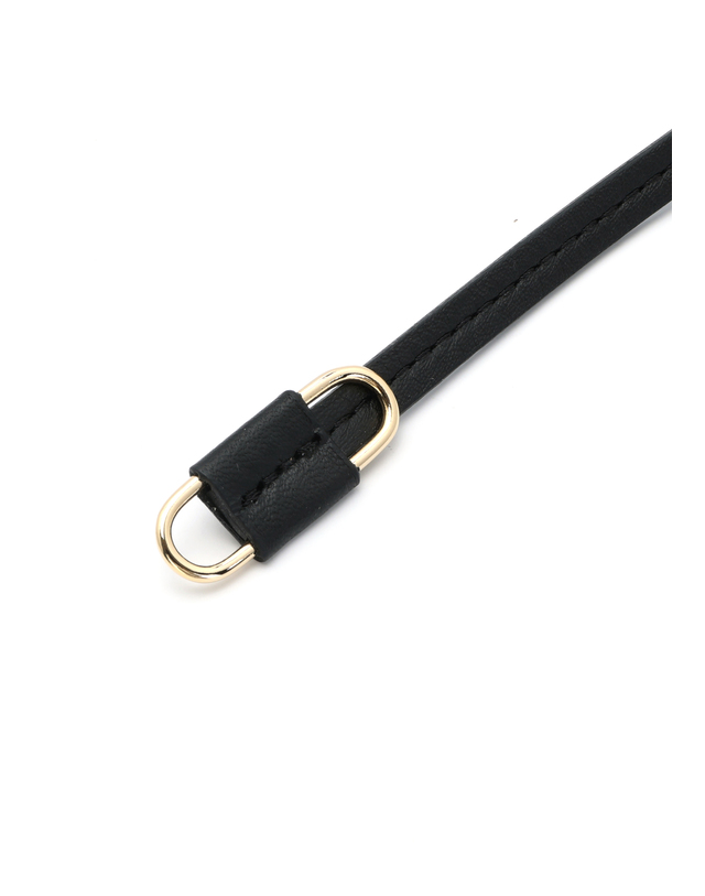 히비스커스 블룸 스트링 레더 벨트 String Leather Thin Belt_2 colors 블랙 착용컷