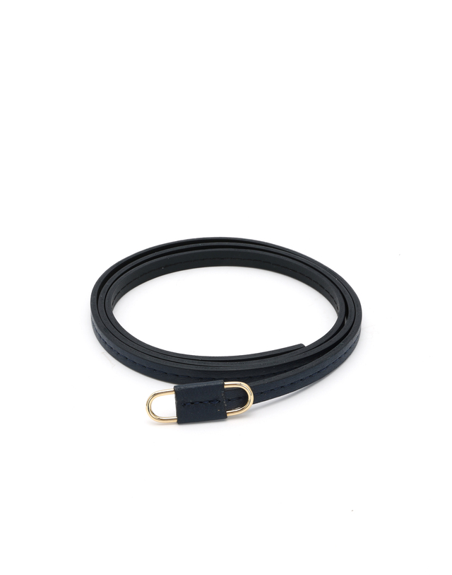 히비스커스 블룸 스트링 레더 벨트 String Leather Thin Belt_2 colors 블랙 착용컷