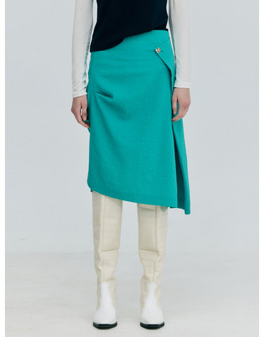 분더캄머 Tuck Pencil Skirt_Green