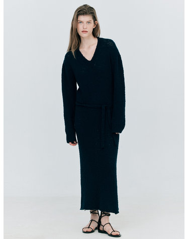 분더캄머 Minimal Maxi Dress_Navy