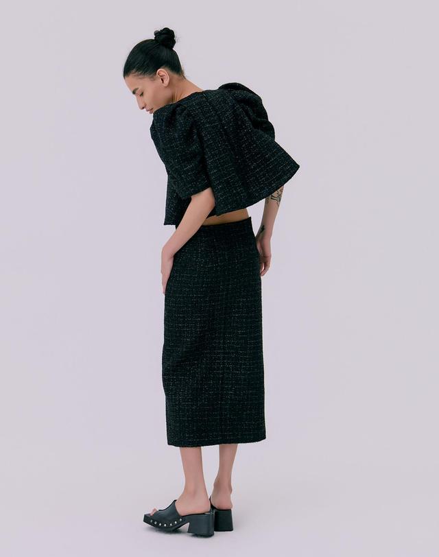 분더캄머 26 Tweed Skirt_Black 착용컷