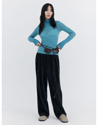 Corduroy Wide Pants_Charcoal