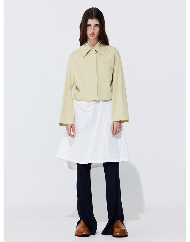 분더캄머 Raw-cut Cotton Jumper_Olive 착용컷