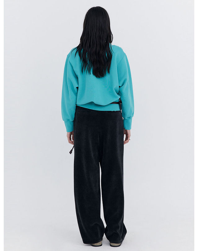 분더캄머 Damage V-neck sweatshirt_Mint 착용컷
