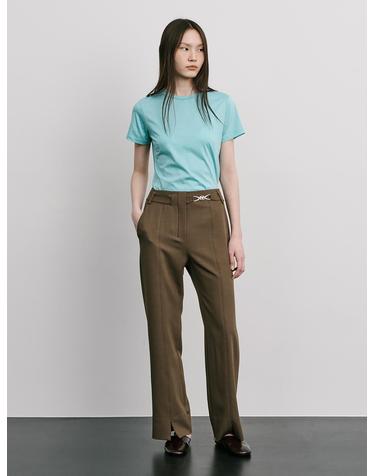 Bijou Embellishment Tunnel Pants_Brown