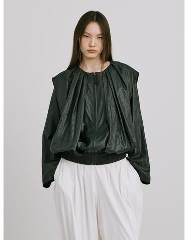 Shirred Moon Jar Jumper_Black