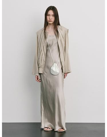 Shirred Moon Jar Jumper_Beige