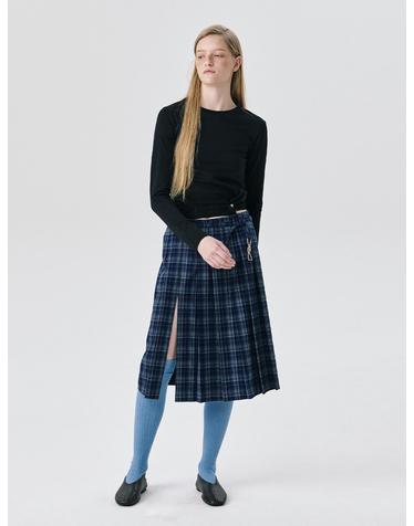 25 Pleats Skirt_Navy