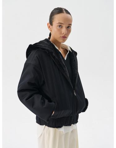 분더캄머 Reversible Mink fur Jumper_Black
