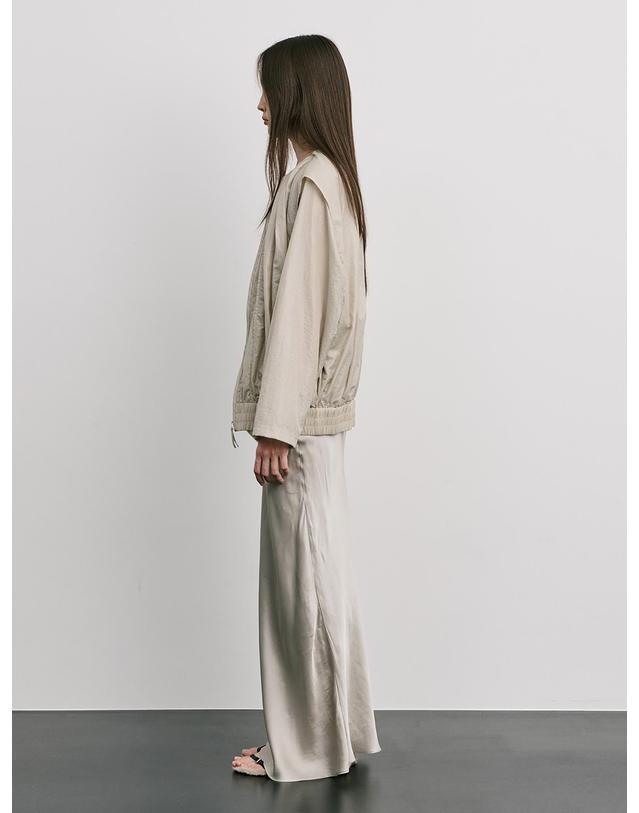 분더캄머 Shirred Moon Jar Jumper_Beige 착용컷