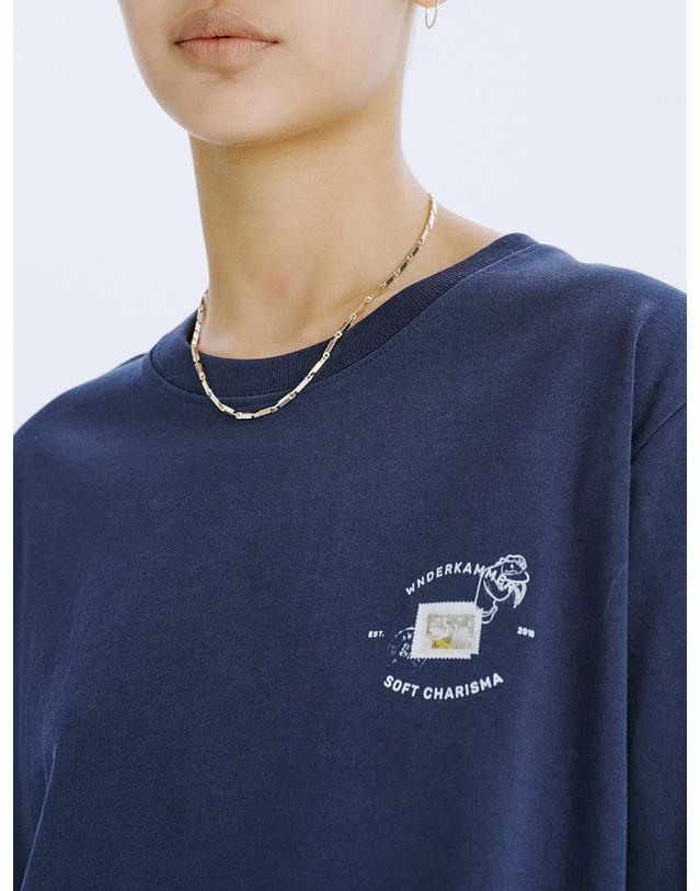 분더캄머 Post Graphic T_Navy 착용컷