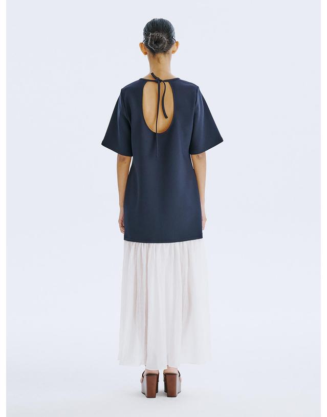 분더캄머 Bare Back Shirring Dress_Navy 착용컷