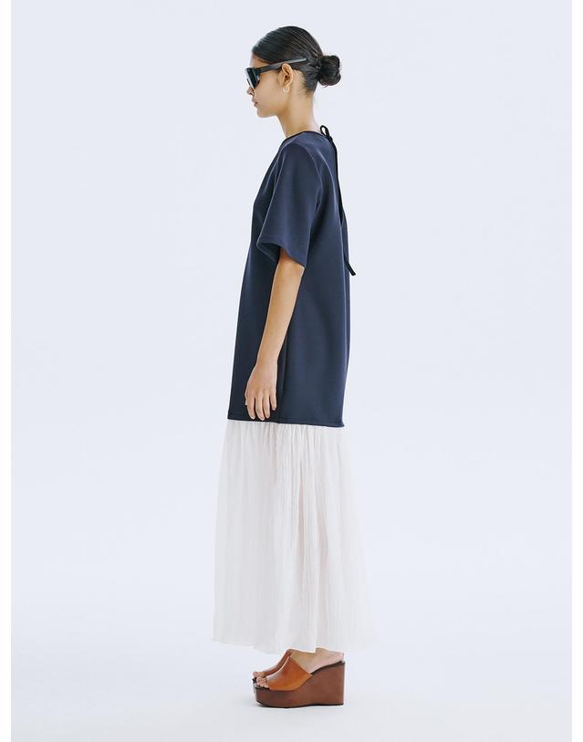 분더캄머 Bare Back Shirring Dress_Navy 착용컷