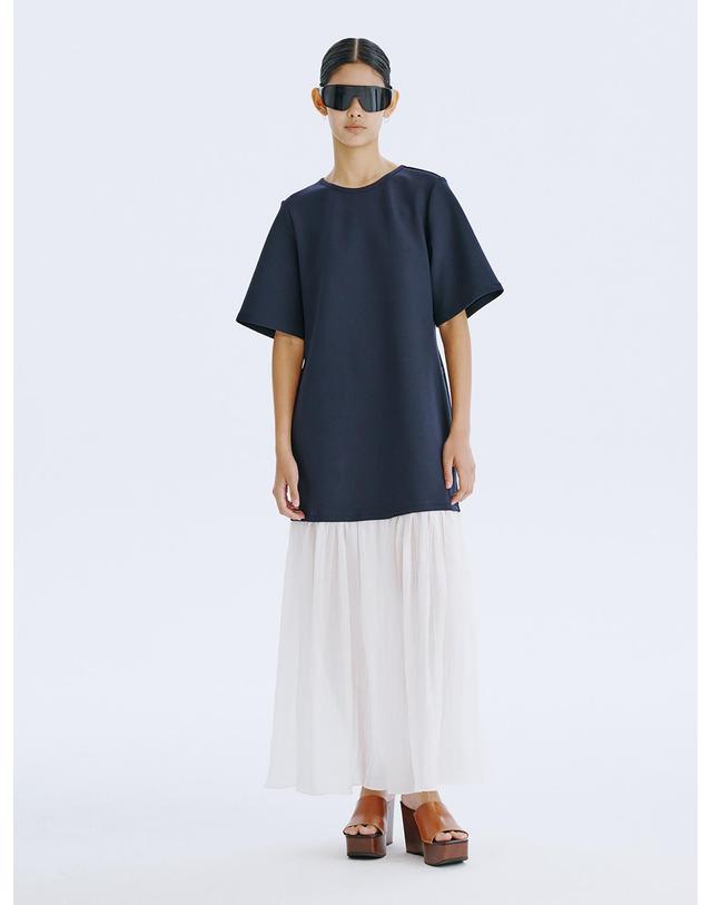 분더캄머 Bare Back Shirring Dress_Navy 착용컷