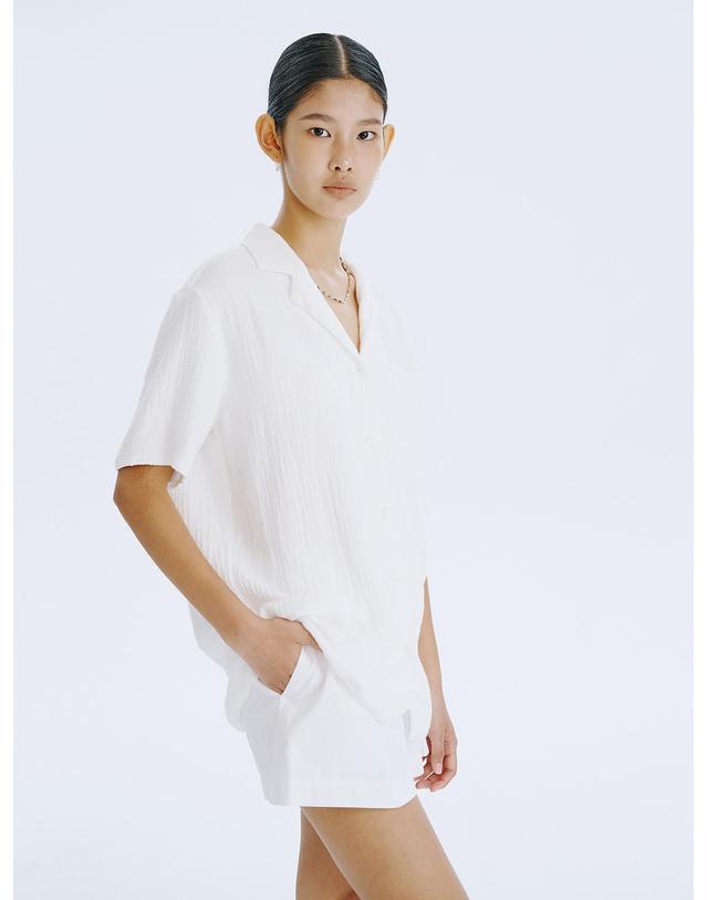 분더캄머 SWAN half shirt_White 착용컷