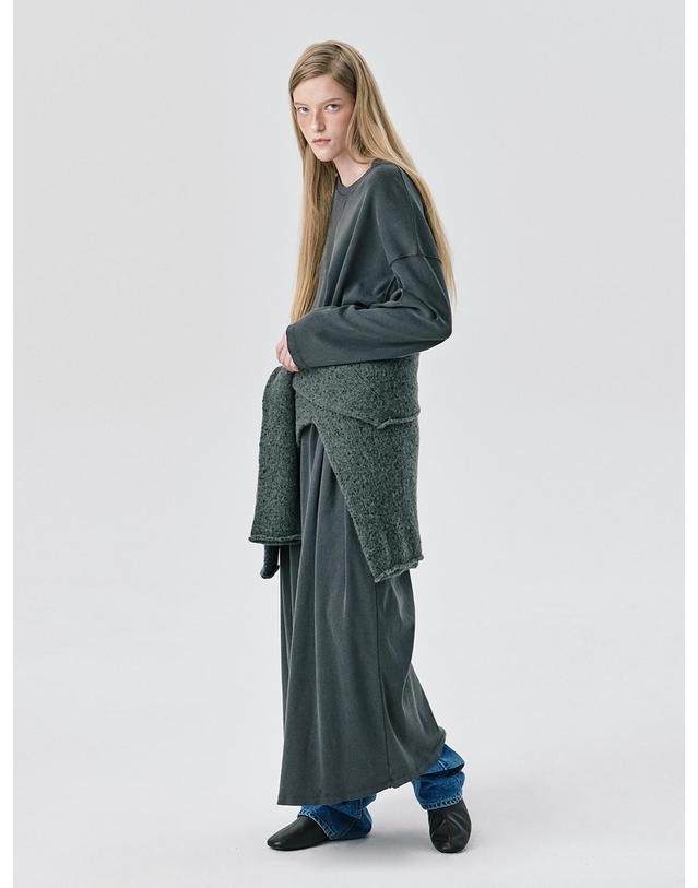 분더캄머 25 Jersey Long Dress_Dark Grey 착용컷