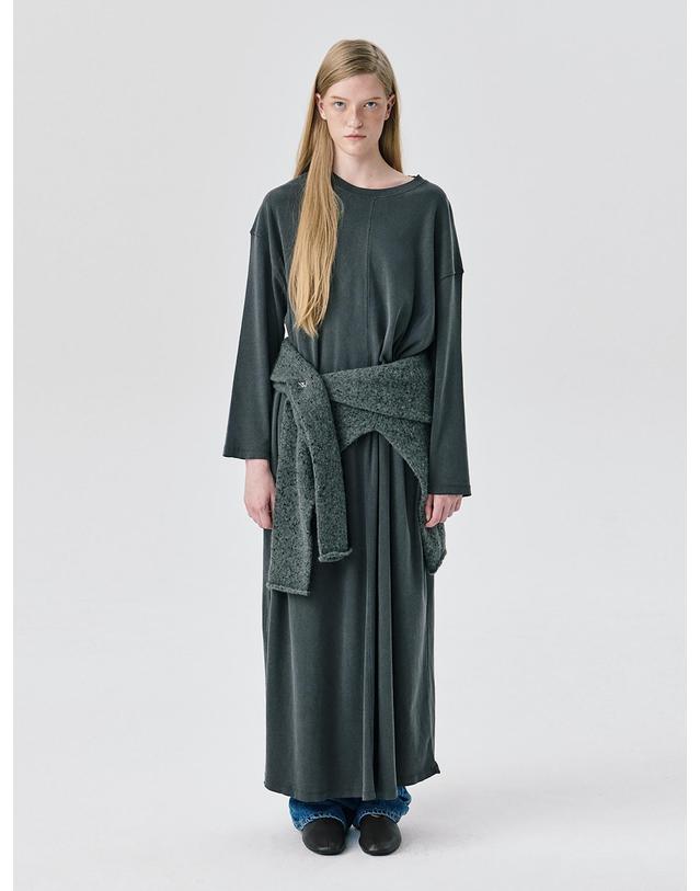 분더캄머 25 Jersey Long Dress_Dark Grey 착용컷