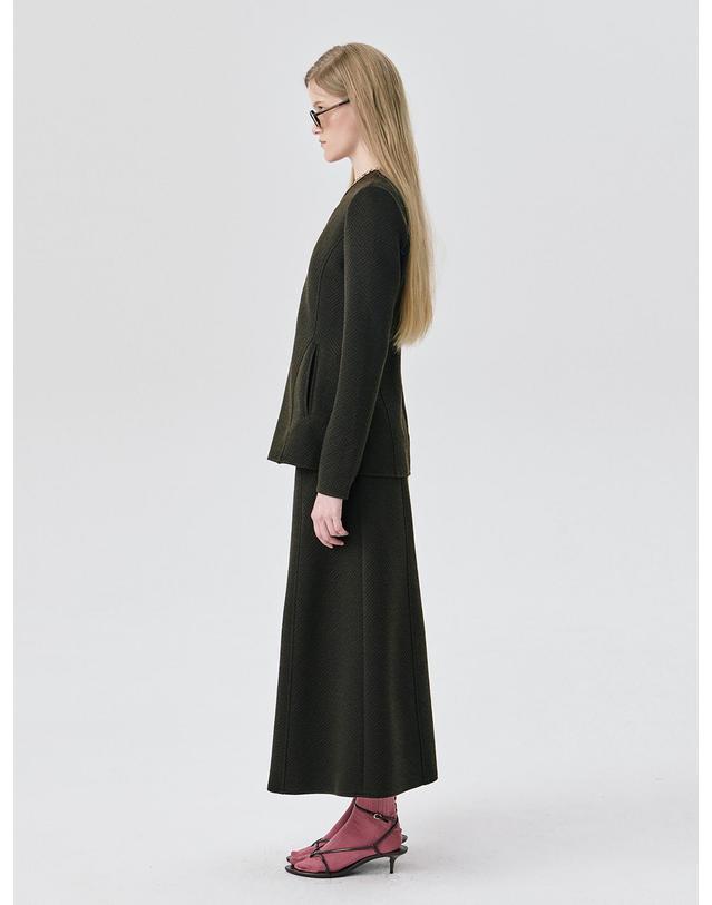 분더캄머 Round Poket Top_Brown 착용컷