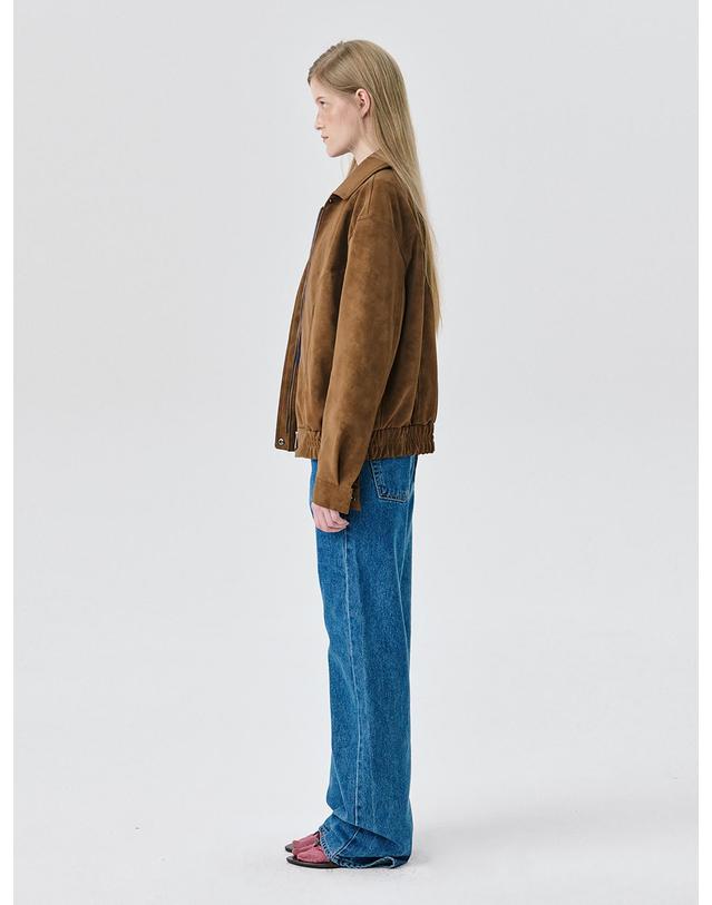 분더캄머 Soft Suede Seam Jumper_Brown 착용컷