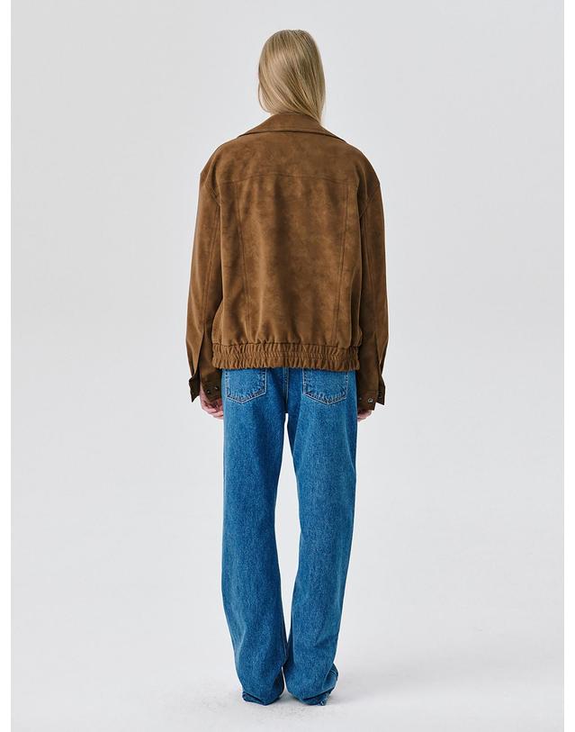 분더캄머 Soft Suede Seam Jumper_Brown 착용컷