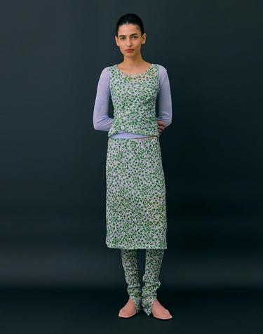 [1차 리오더]Floral Skirt_Green