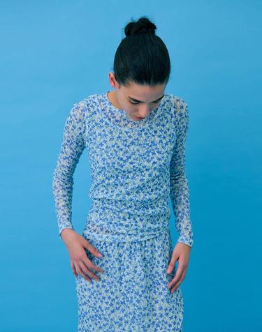Floral Sleeveless_Light Blue