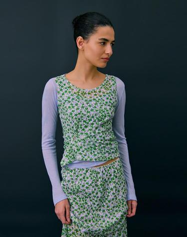 [1차 리오더]Floral Sleeveless_Green