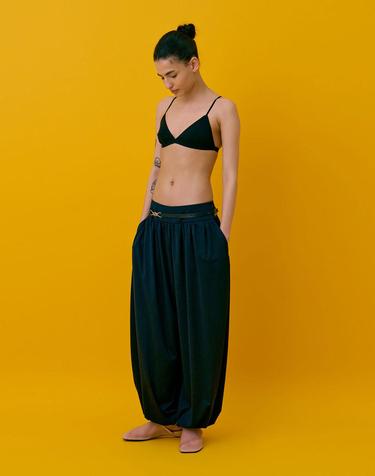 Shirred Jogger Pants_Navy