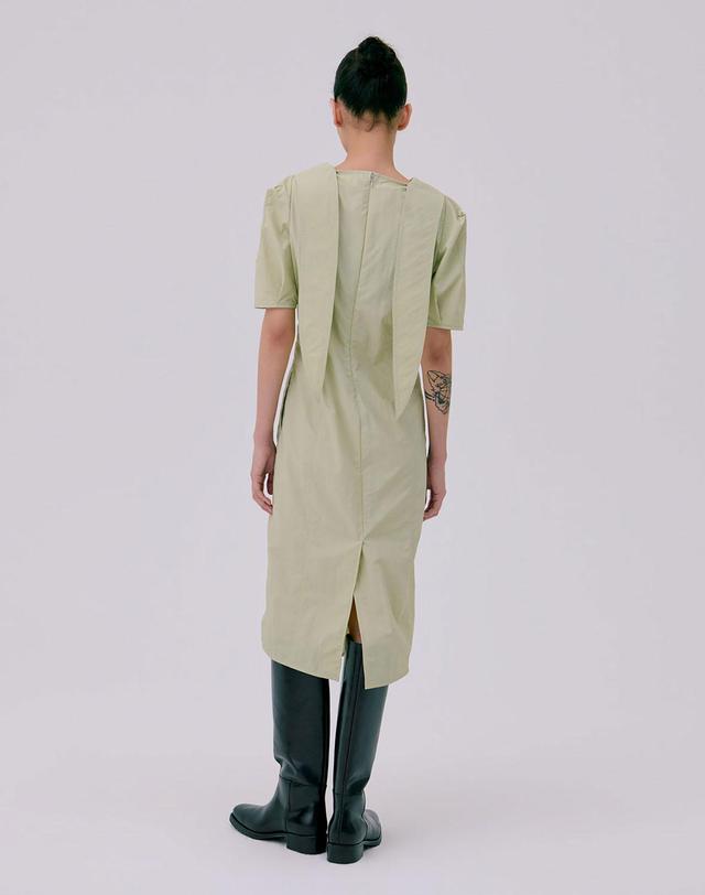 분더캄머 Puff sleeve dress_Light Khaki 착용컷