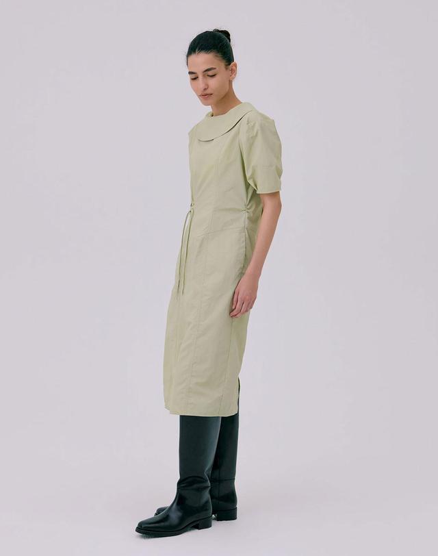 분더캄머 Puff sleeve dress_Light Khaki 착용컷