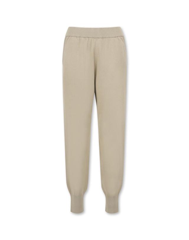 왁 [WAAC] WAAC THE ORIGINAL Women Long Rib Knit Jogger Pants_WWWAS25133BEX 착용컷