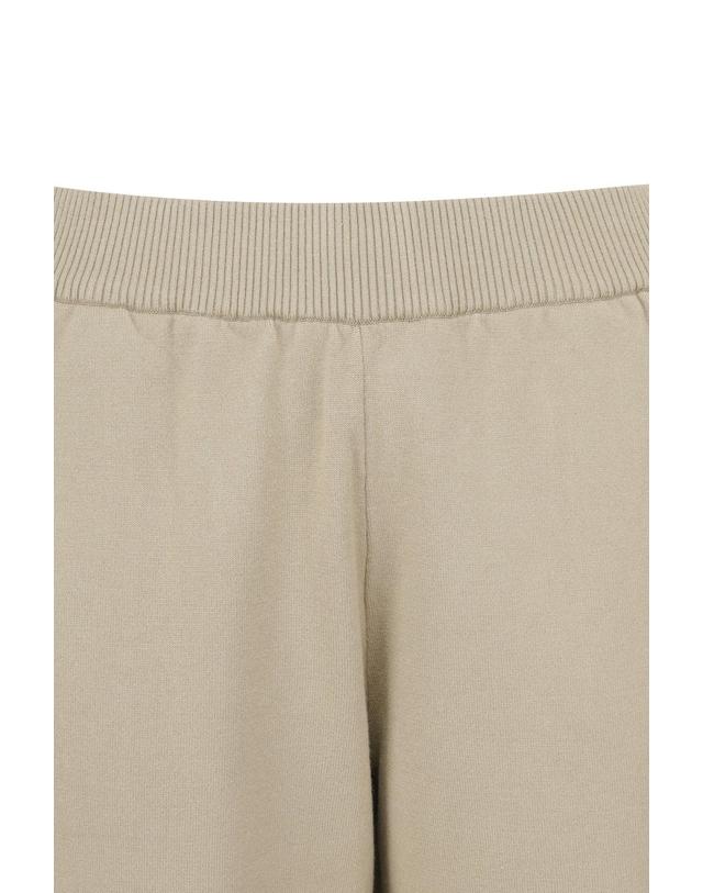 왁 [WAAC] WAAC THE ORIGINAL Women Long Rib Knit Jogger Pants_WWWAS25133BEX 착용컷