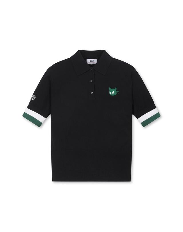 왁 [WAAC] WTO Women WAACKY Knit Polo_WWWAM25230BKX 착용컷