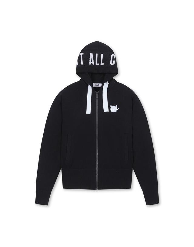 왁 [WAAC] Women WAAC THE ORIGINAL Hoodie Full-zip Sweater_WWWAS25132BKX 착용컷