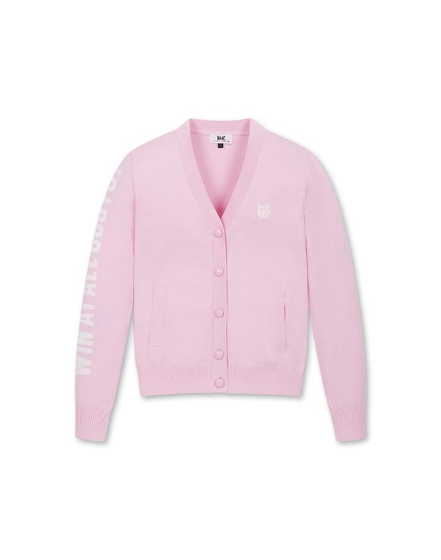 왁 [WAAC] [Exclusive] Women Slogan WAACKY Cardigan_WWWAM25904PIL 착용컷